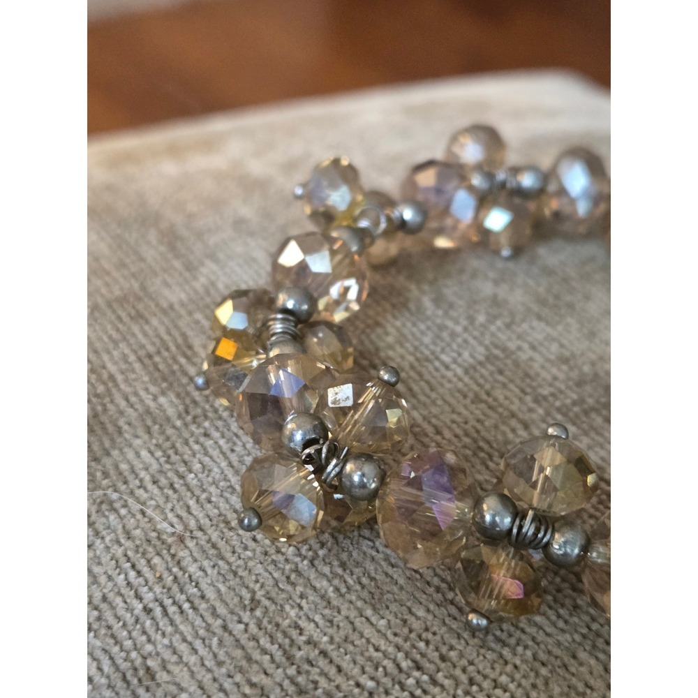 Aurora Borealis Crystal Stretch Bracelet Very Blingy Wedding Prom